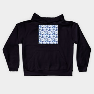 MATISSE FLORAL ABSTRACT BLUE Kids Hoodie